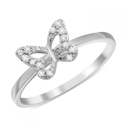 White gold ring with diamonds 1-140 842