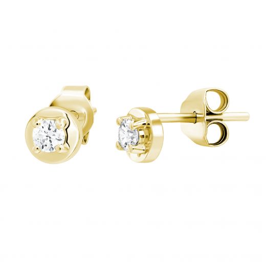 Earrings with diamonds in yellow gold 1-141 288