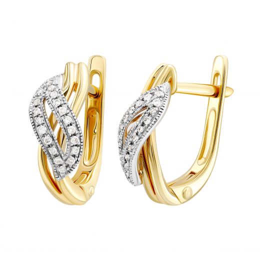 Earrings with diamonds in yellow gold 1-143 145