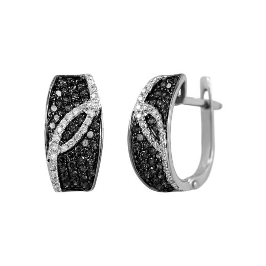 Earrings with diamonds in white gold 1-173 408