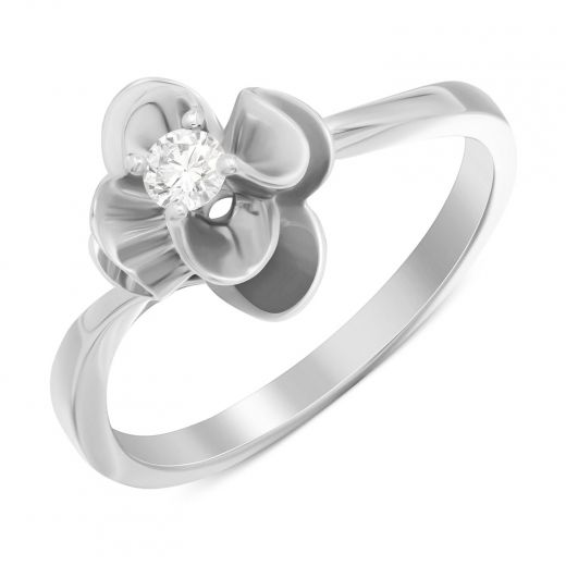 Ring with diamond in white gold 1-172 595