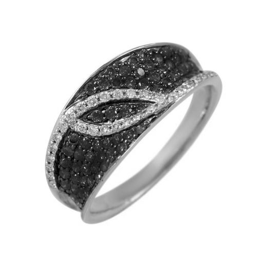 Ring with diamonds in white gold 1-173 397