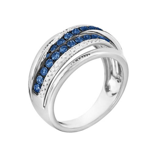 Ring with diamonds and sapphires 1-178 431