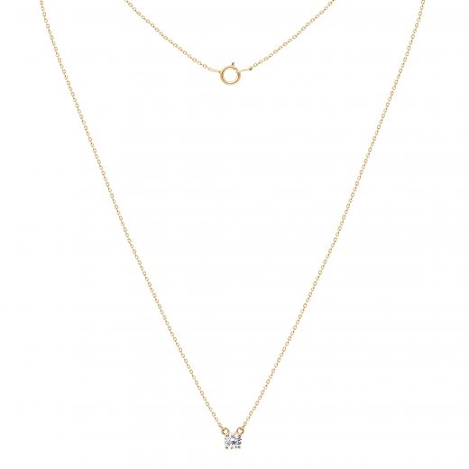 Necklace with diamond in rose gold 1-182 913