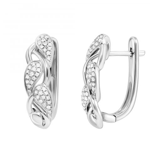 Earrings with diamonds in white gold 1-183 217