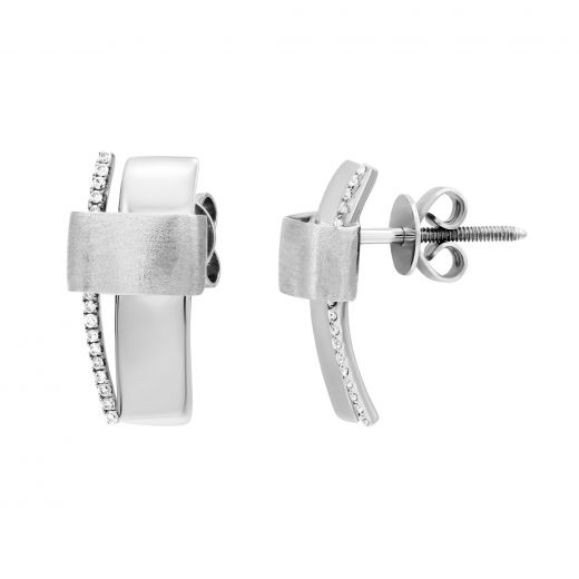 Earrings with diamonds white gold