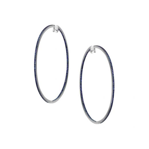 Earrings in white gold with sapphires ZARINA