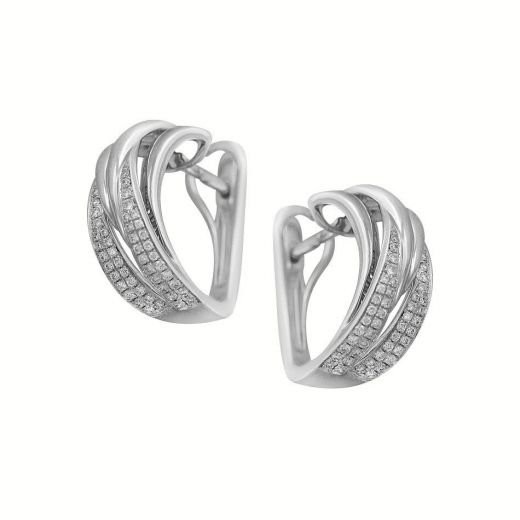 Earrings with diamonds in white gold 1-194 687