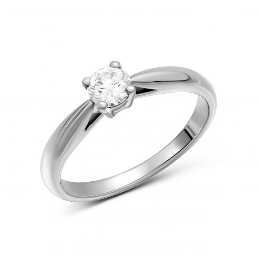 Ring with diamond in white gold 1К579-0015