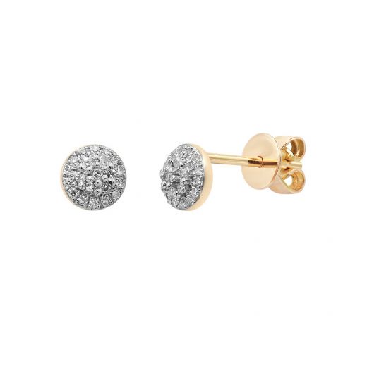 Earrings from rose gold with diamonds