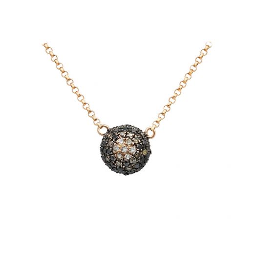 Rose gold necklace with diamonds ZARINA