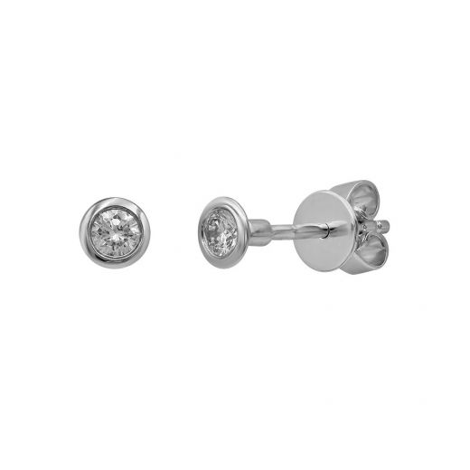 Earrings in white gold with diamonds