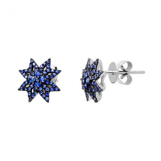 Earrings with sapphires 1С759-0301