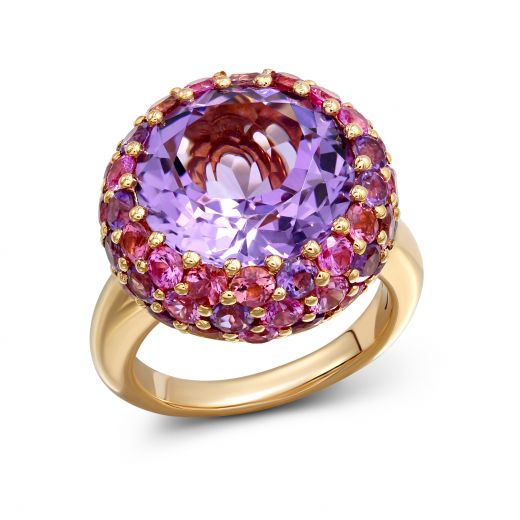 Ring with amethyst