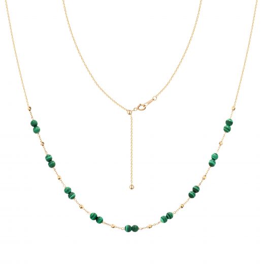 Necklace with malachite