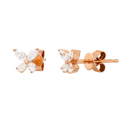 Earrings in rose gold Xena