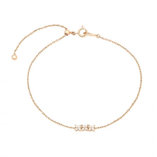 Bracelet with diamonds in rose gold 1Б034-0106
