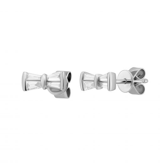 Earrings with diamonds in white gold 1С809-0344