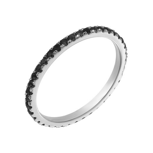 Кольцо с черными бриллиантами 1К956-0019