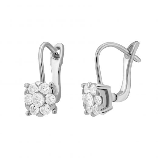 Earrings with diamonds 1С193-0583