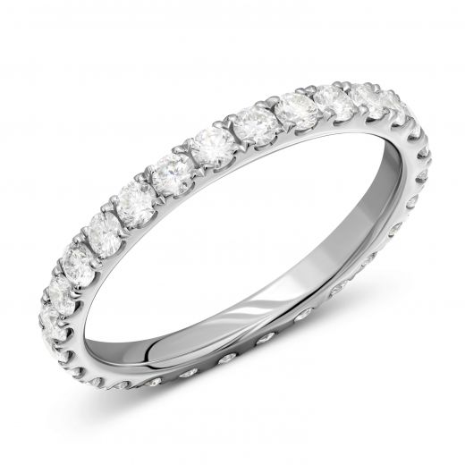 Ring with diamonds in white gold 1К263-0025