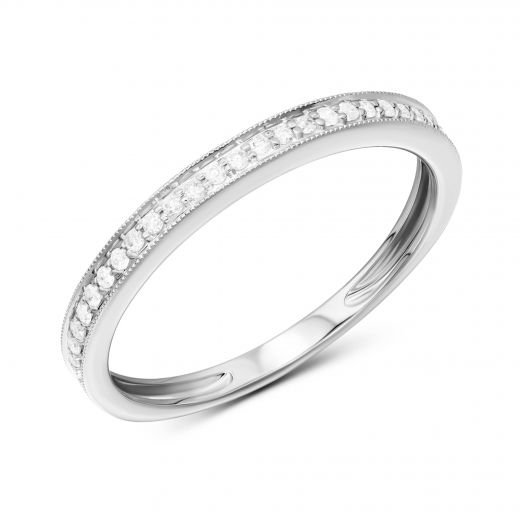 Ring with diamonds in white gold 1К034-1697