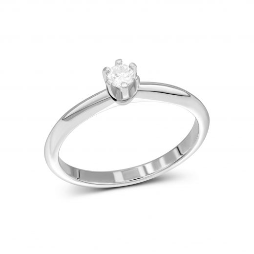 Ring with a diamond in white gold 1K464DK-0060