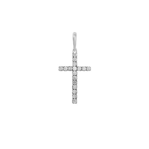 Pendant cross with diamonds 1П071ДК-0010