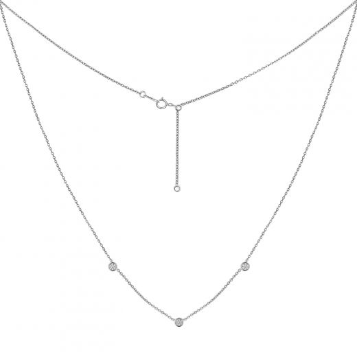 Necklace with diamonds and white gold 1L034-0191