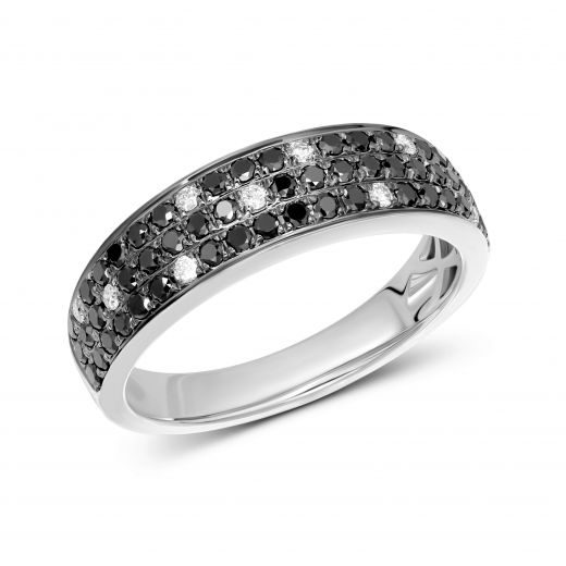 Ring with diamonds in white gold 1K956-0130