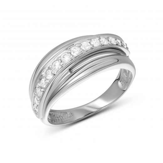 White gold ring with diamonds 1К955-0020