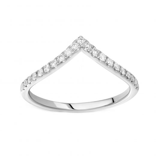 Ring with diamonds in white gold 1-209 230