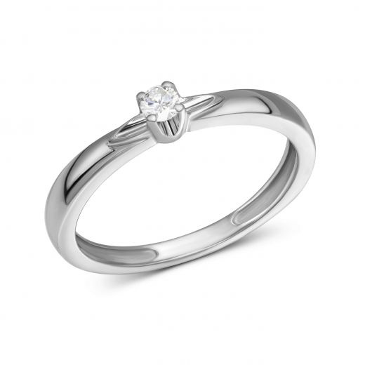 Ring with diamond in white gold 1-209 517