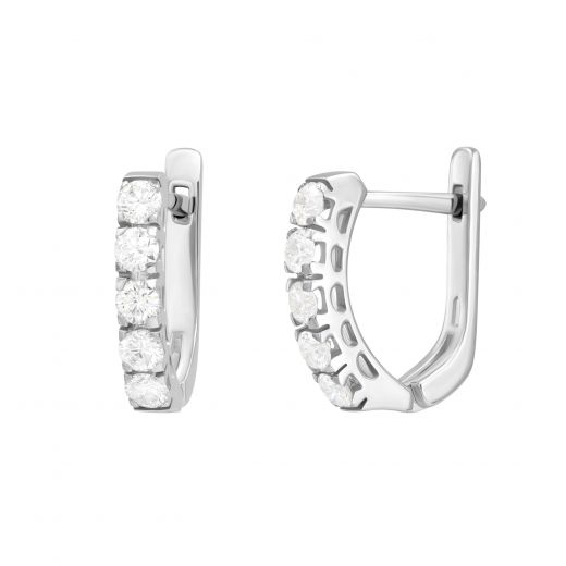 Earrings with diamonds in white gold 1-209 846