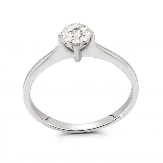 Кольцо с бриллиантами в белом золоте 1К464-0053