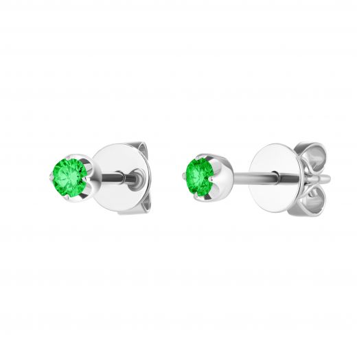 Earrings with emeralds in white gold Грекова 12а кв.41