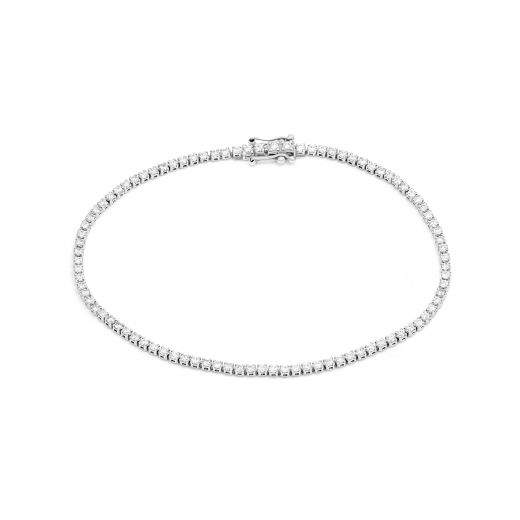 Bracelet with diamonds in white gold tennis 1-210 780