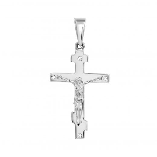 Cross with diamonds in white gold 1P955DK-0020