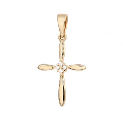 Cross with diamonds in rose gold 1P955DK-0023