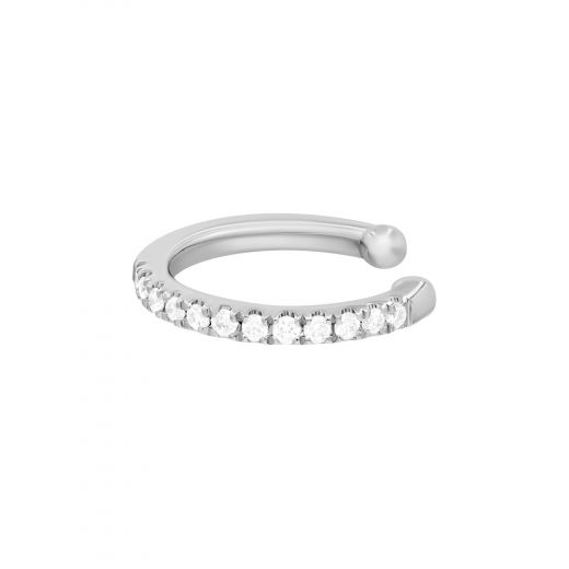 Cuff with diamonds in white gold 1KAF034DK-0005