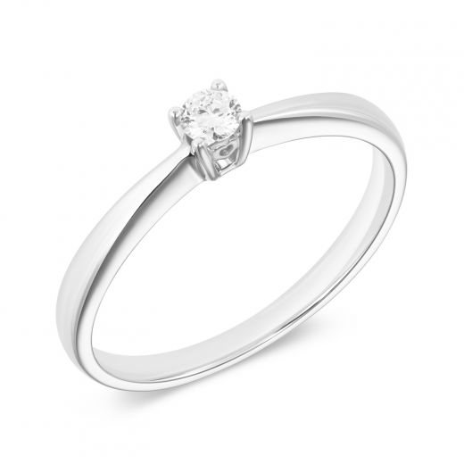 Ring with a diamond in white gold 1K034DK-1723