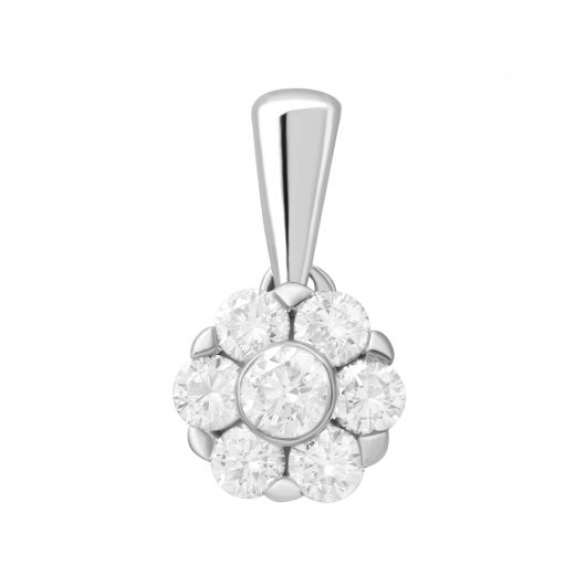 Pendant with diamonds in white gold 1P193-0185