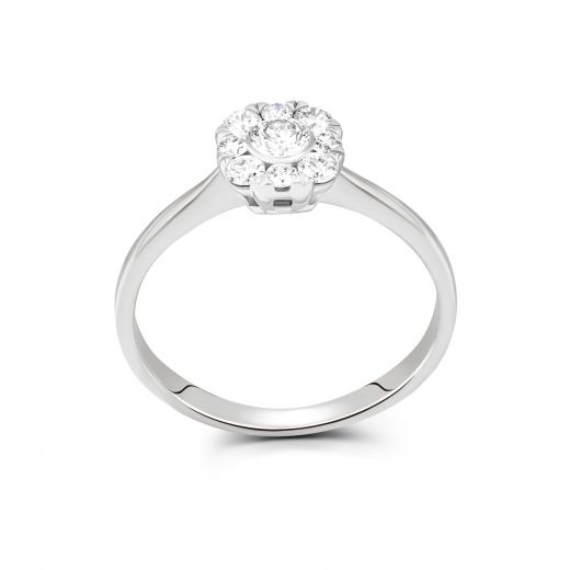 Ring with diamonds in white gold 1-244 352