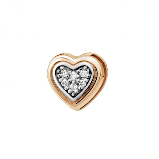 Pendant Heart with diamonds in rose gold 1P814DK-0013