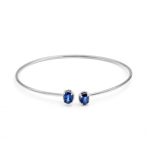 Bracelet with sapphires in white gold 1Б034ДК-0014