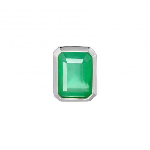 Emerald pendant in white gold 1П034ДК-0612