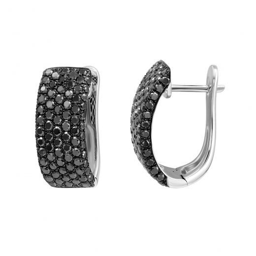 Earrings with diamonds in white gold 1С759-0417