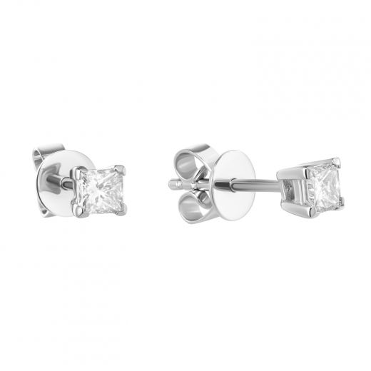 Earrings with diamonds in white gold 1-245 807