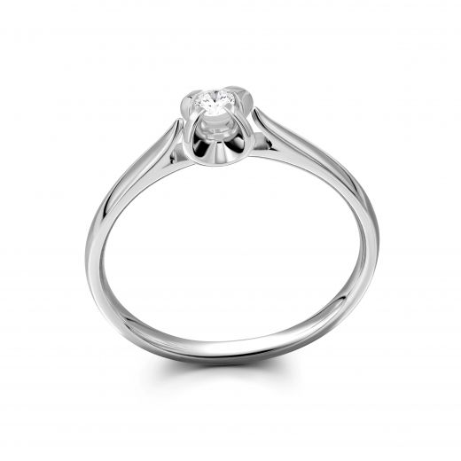 Ring with diamonds in white gold 1K377DK-0032