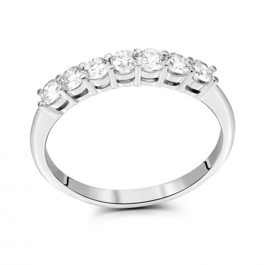 Ring with diamonds in white gold 1К377ДК-0016